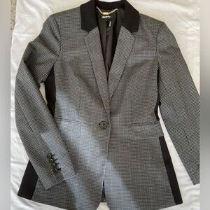 DKNY Gray and Black Blazer with Modern Fit